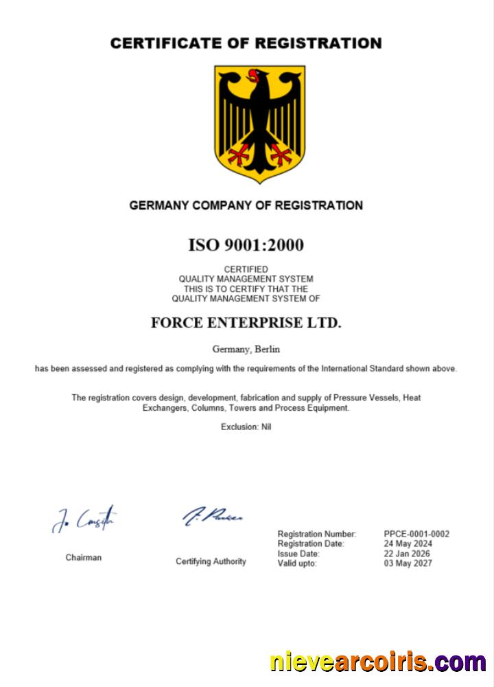 Germany certificate of registration